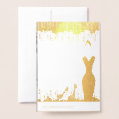 Elegant Glam Gold 50 Fab Birthday Foto Real Folie Kaarten (Met envelop)