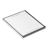 Elegant, Glam Gold & Black border Flat Notitieblok (Schuin)