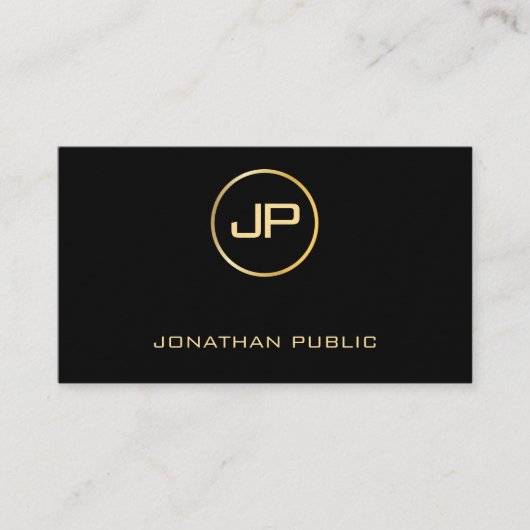 Elegant Glam Gold Blik Modern Premium - Dikte luxe Visitekaartje (Voorkant)