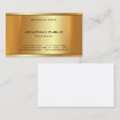 Elegant Glam Gold Blik Professional Modern Plain Visitekaartje (Voorkant / Achterkant)