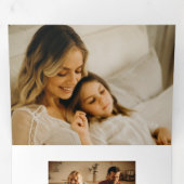 Elegant Glam Gold Joyful Typografie & Foto Drieluik Wenskaart (Binnenzijde eerst)