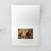 Elegant Glam Gold Joyful Typografie & Foto Feestdagen Kaart (Binnen)