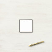 Elegant, Glam Goud & Zwarte rand Plat Post-it® Notes (Op bureau)