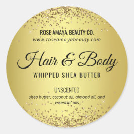 Elegant Glam Gouden Haar Lichaam Beauty Product La Ronde Sticker