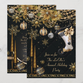 Elegant Glam Holiday Kerstfeest Uitnodigingen