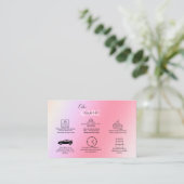 Elegant Glam Holographic Cake Care Visitekaartje (Staand voorkant)