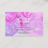 Elegant Glam Holographic Cake Care Visitekaartje (Achterkant)