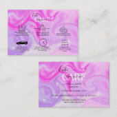 Elegant Glam Holographic Cake Care Visitekaartje (Voorkant / Achterkant)