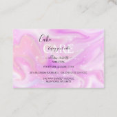 Elegant Glam Holographic Cake Care Visitekaartje (Achterkant)