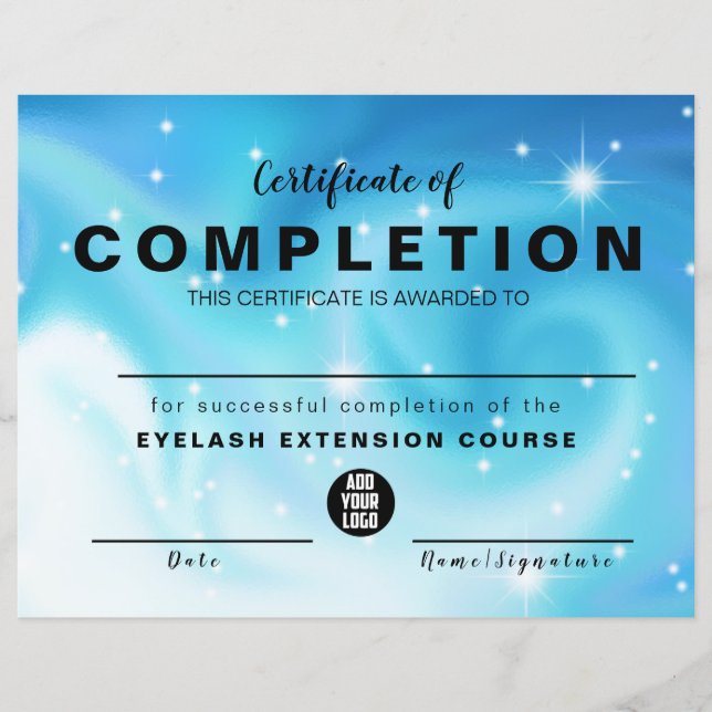 Elegant Glam Iradiscent Certificate of Complement (Voorkant)