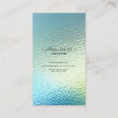 Elegant Glam Iridescent Holographic Cake Care Visitekaartje (Achterkant)