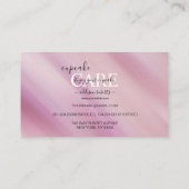 Elegant Glam Iridescent Holographic Cupcake Care Visitekaartje (Achterkant)