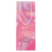 Elegant Glam Iridescent Holographic Wine Gift Bag Wijn Cadeautas (Achterkant)