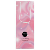 Elegant Glam Iridescent Holographic Wine Gift Bag Wijn Cadeautas (Voorkant)