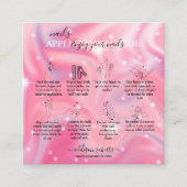 Elegant Glam Iridescent Nail Application Guide Vierkante Visitekaartje (Voorkant)