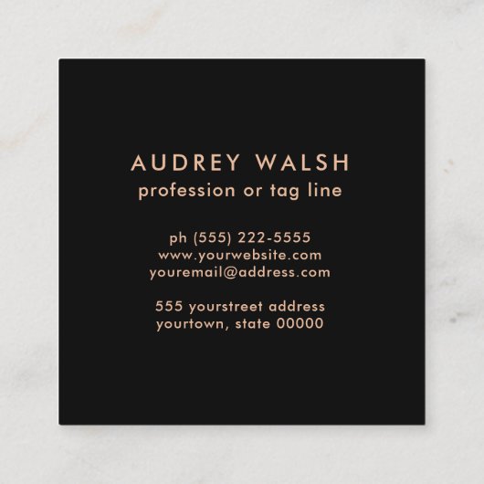 Elegant Glam Liquid Marble Blue Paars Gold Vierkante Visitekaartje (Achterkant)