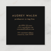 Elegant Glam Liquid Marble Blue Purple Gold Square Vierkante Visitekaartje (Achterkant)