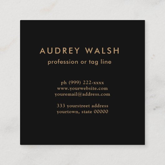 Elegant Glam Liquid Marble Blue Purple Gold Square Vierkante Visitekaartje (Achterkant)