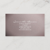 Elegant glam make-up haar blush roze glitter drupp visitekaartje (Achterkant)