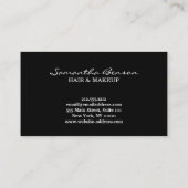 Elegant glam make-up haar blush roze glitter drupp visitekaartje (Achterkant)