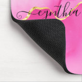 Elegant Glam Pink & Gold Agate Stone Hairdresser Muismat (Hoek)