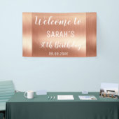 Elegant Glam Roos Gold 30e verjaardag achtergrond Spandoek (Beurs)