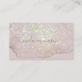 Elegant Glam Roos Gold Glitter Sparkles Pastel Visitekaartje (Voorkant)