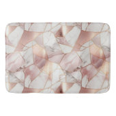 Elegant Glam Roos Goud Agaat Marmeren Patroon Badmat (Voorkant)