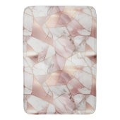 Elegant Glam Roos Goud Agaat Marmeren Patroon Badmat (Voorkant Verticaal)