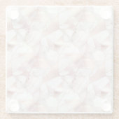 Elegant Glam Roos Goud Agaat Marmeren Patroon Glazen Onderzetter (Achterkant)