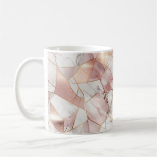 Elegant Glam Roos Goud Agaat Marmeren Patroon Koffiemok