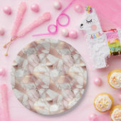 Elegant Glam Roos Goud Agaat Marmeren Patroon Papieren Bordje (Feest)