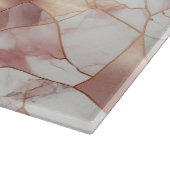 Elegant Glam Roos Goud Agaat Marmeren Patroon Snijplank (Hoek)