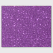 Elegant Glam Royal Paarse Sparkle Shiny Glitter Cadeaupapier (Vlak)