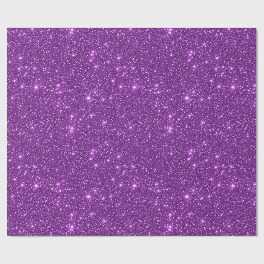 Elegant Glam Royal Paarse Sparkle Shiny Glitter Cadeaupapier (Vlak)