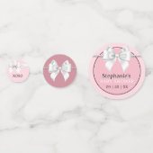 Elegant Glam Roze Etnische Prinses Baby shower Confetti (Voorkanten)