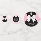 Elegant Glam Roze Etnische Prinses Baby shower Confetti (Achterkanten)