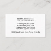 Elegant Glam Roze Satin Feminine Visitekaartje (Achterkant)