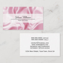 Elegant Glam Roze Satin Feminine Visitekaartje