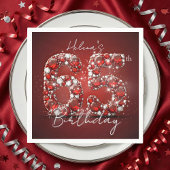 Elegant Glam Ruby Red Gemstones 65th Birthday Servet