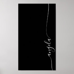 Elegant Glam Signature Phone Wallpaper Poster