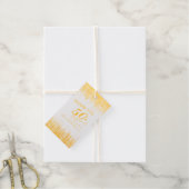 Elegant Glam Silver Gold 50 Fab Birth Real Cadeaulabels (Met Koord)