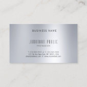 Elegant Glam Silver-look Professional Simple Plain Visitekaartje (Achterkant)