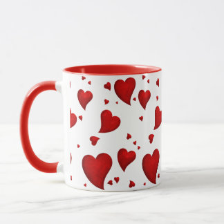 Elegant Glam Stijlvolle Trendy Red Heart valentijn Mok