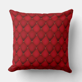 Elegant Glam Tufted Golden Diamond Red Pattern Kussen