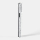Elegant Glam White Silver Glitz Sparkle iPhone 15 Case (Rechterkant)