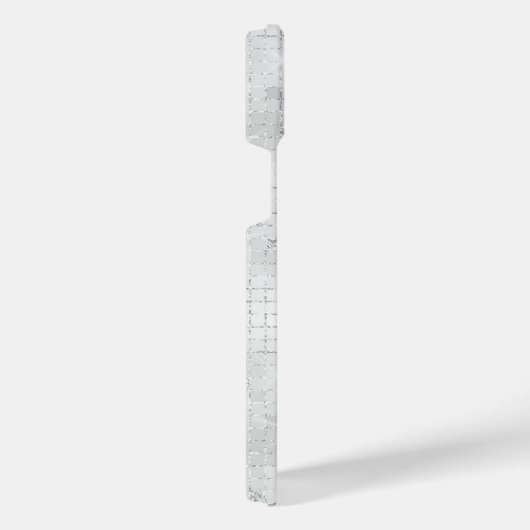 Elegant Glam White Silver Glitz Sparkle iPhone Hoesje (Rechterkant)