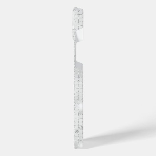 Elegant Glam White Silver Glitz Sparkle iPhone Hoesje (Linkerkant)