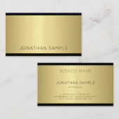 Elegant Glamor Design Modern Gold Luxy Trendy Visitekaartje (Voorkant / Achterkant)
