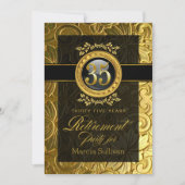 Elegant Glamor Embossed Retirement Party Kaart (Voorkant)